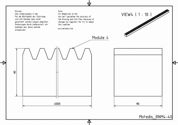 Rack per apparecchiature audio PA 40x40 - Modulo 4 - 1000 mm