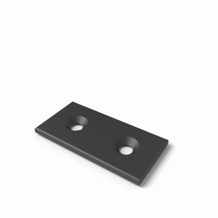 Piastra di collegamento 30x60 in acciaio di colore nero