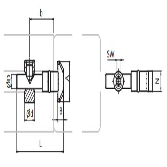 Connettore rapido tipo B Scanalatura 10 - D9.8 - 0°