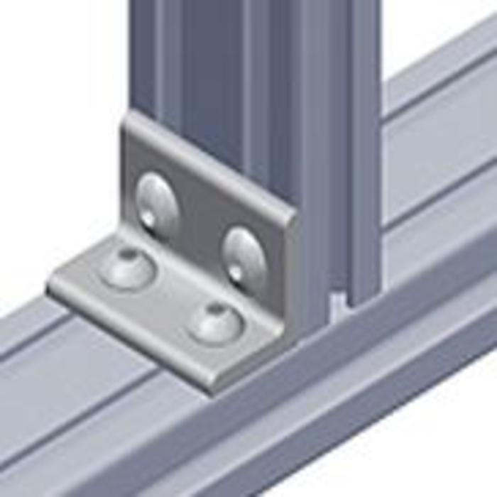 Staffe angolari di alluminio anodizzato larghezza 90x45