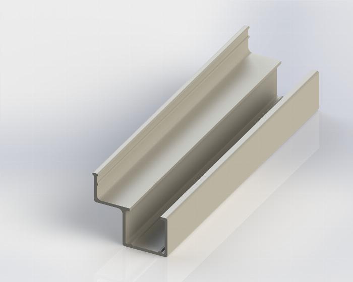 Plastic guide rail B for Roller, with length ~1980mm