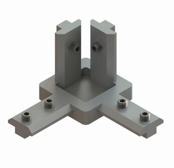 Corner connector 3D 40x40 with M6*12 screw