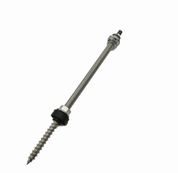 Stair bolt M10x250 with ratchet nut stainless steel